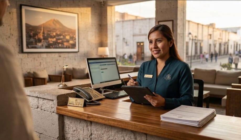 RECEPCIONISTA DE TURNO TARDE El HOTEL BOUTIQUE AREQUIPA VIVE